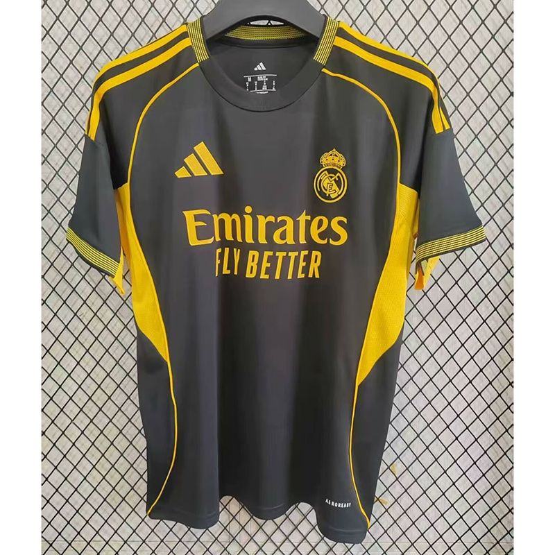 Real Madrid Black and Yellow Special Fan Jersey