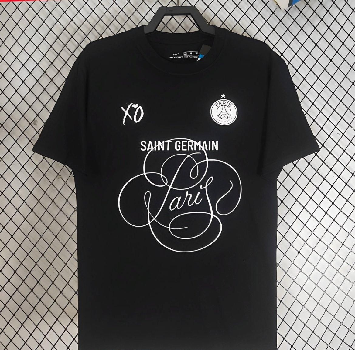 PSG Black and White XO Special Fan Jersey PSG Black and White XO Special Fan Jersey