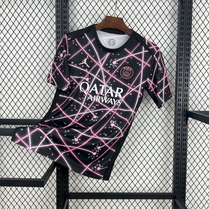 PSG Black and Pink Laser Galaxy Special Fan Jersey PSG Black and Pink Laser Galaxy Special Fan Jersey