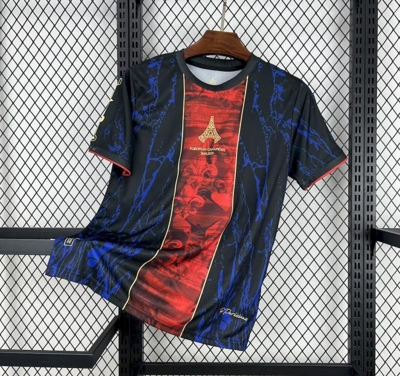 PSG Red and Navy Eiffel Tower Special Fan Jersey