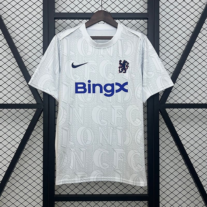 Chelsea White and Grey Alphabet Special Fan Jersey Chelsea White and Grey Alphabet Special Fan Jersey