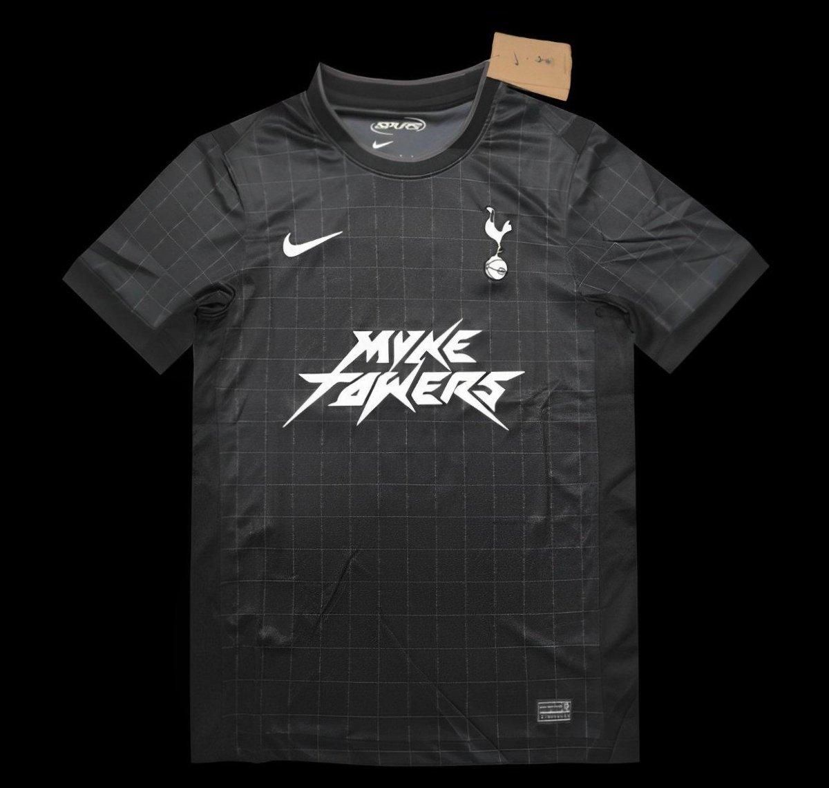 Tottenham Black Myke Towers Special Fan Jersey Tottenham Black Myke Towers Special Fan Jersey