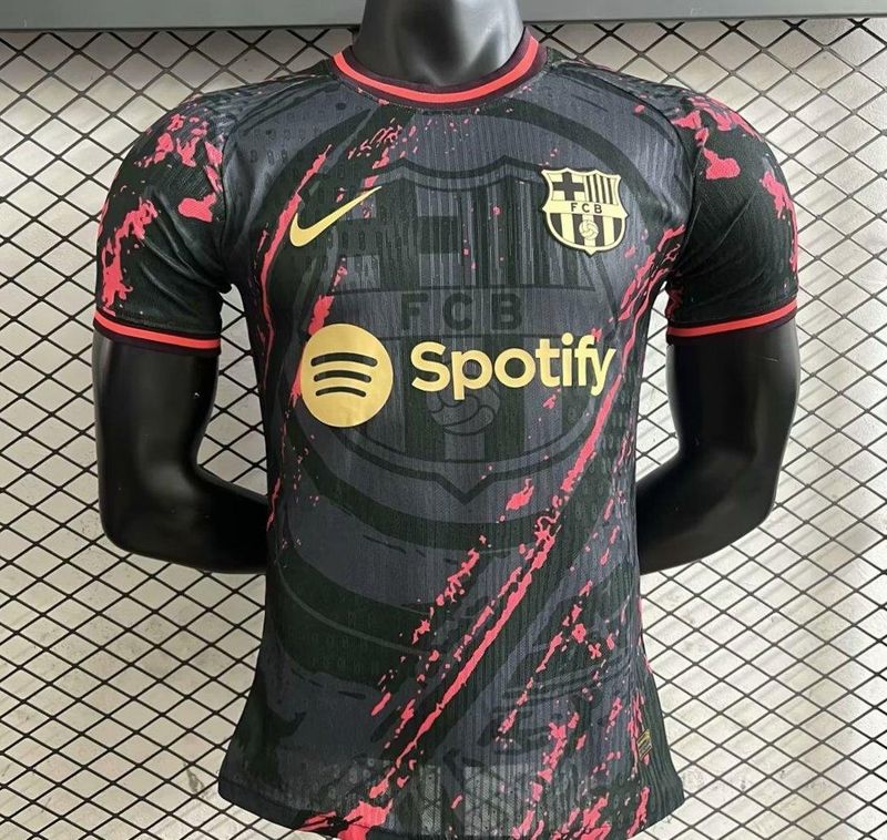 Barcelona Black and Red Logo Special Vapor Jersey