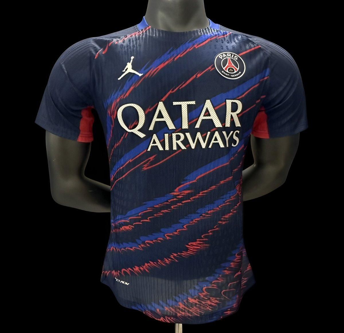 PSG Blue and Red Twists Special Vapor Jersey PSG Blue and Red Twists Special Vapor Jersey