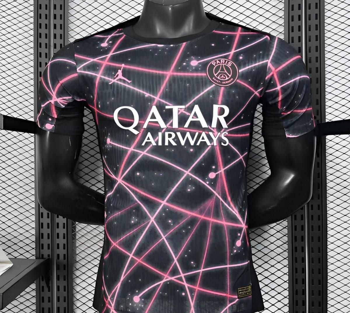 PSG Pink and Black Laser Galaxy Special Vapor Jersey PSG Pink and Black Laser Galaxy Special Vapor Jersey