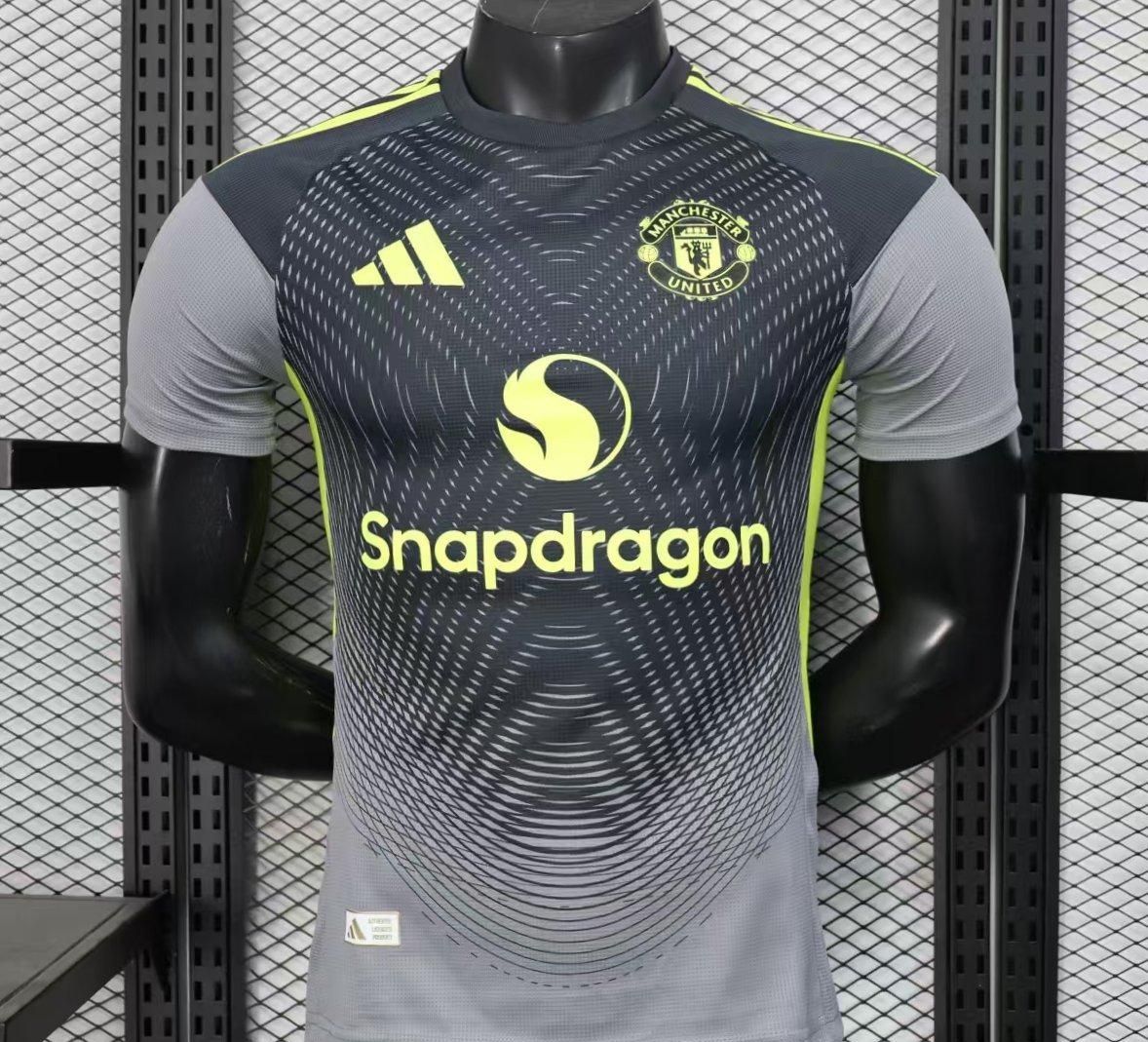 Man United Black, Grey and Yellow Special Vapor Jersey Man United Black, Grey and Yellow Special Vapor Jersey