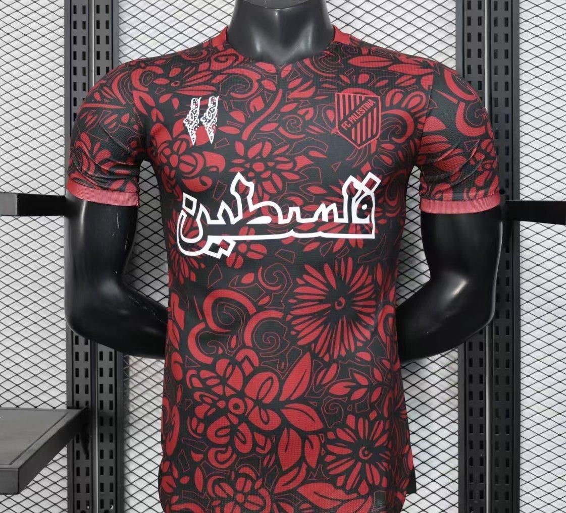 Palestine Red and Black Special Vapor Jersey Palestine Red and Black Special Vapor Jersey