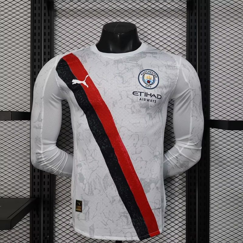Manchester City Superkidz White Long Sleeve Player Jersey