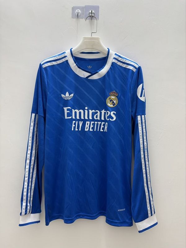 Real Madrid Blue Long Sleeve Fan Jersey