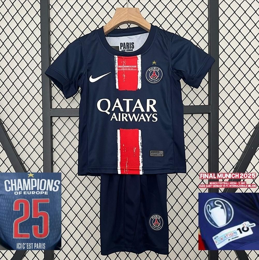 PSG Home 24/25 Final Kids Special Kit  PSG Home 24/25 Final Kids Special Kit
