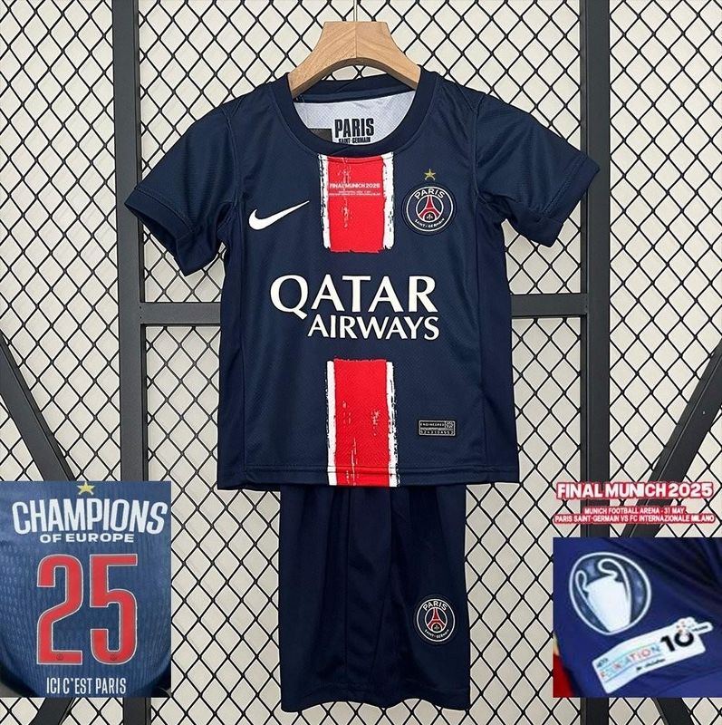 PSG Home 24/25 Final Kids Special Kit 