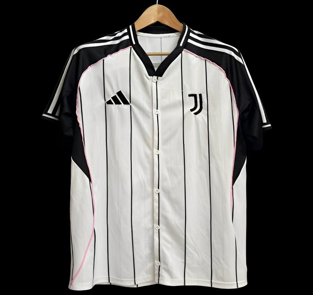 Juventus Baseball White and Black Special Fan Jersey Juventus Baseball White and Black Special Fan Jersey