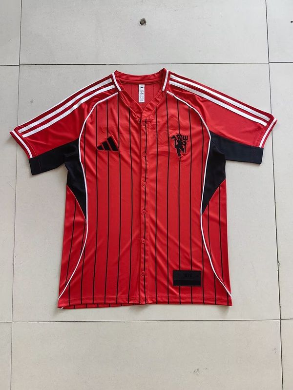 Man United Baseball Red and Black Special Fan Jersey Man United Baseball Red and Black Special Fan Jersey