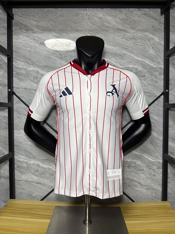 Arsenal Baseball White and Red Special Vapor Jersey Arsenal Baseball White and Red Special Vapor Jersey