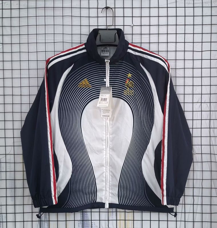 France Navy, White and Red Retro Windbreaker
