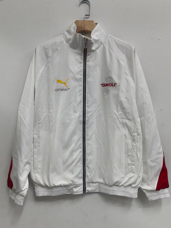 AC Milan White Windbreaker  AC Milan White Windbreaker