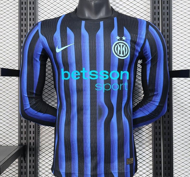 Inter Milan Home Long Sleeve Player Jersey