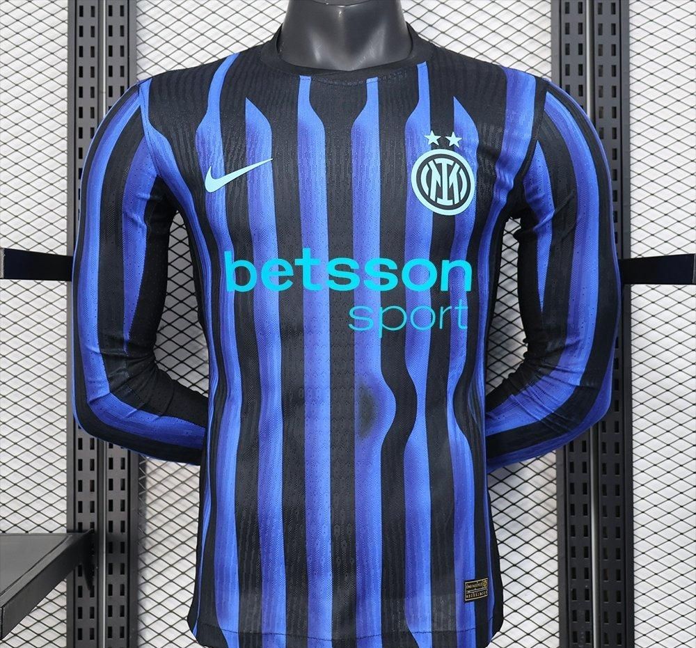 Inter Milan Home Long Sleeve Player Jersey