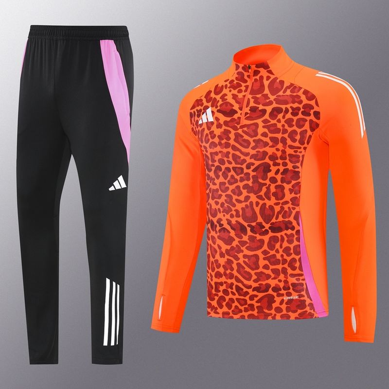 Adidas Orange, Pink and Black Animal Print Tracksuit Set
