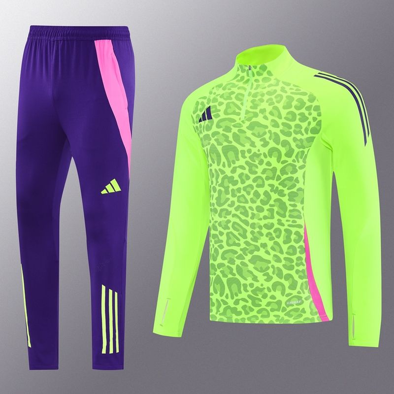 Adidas Lime Green, Pink and Purple Animal Print Tracksuit Set