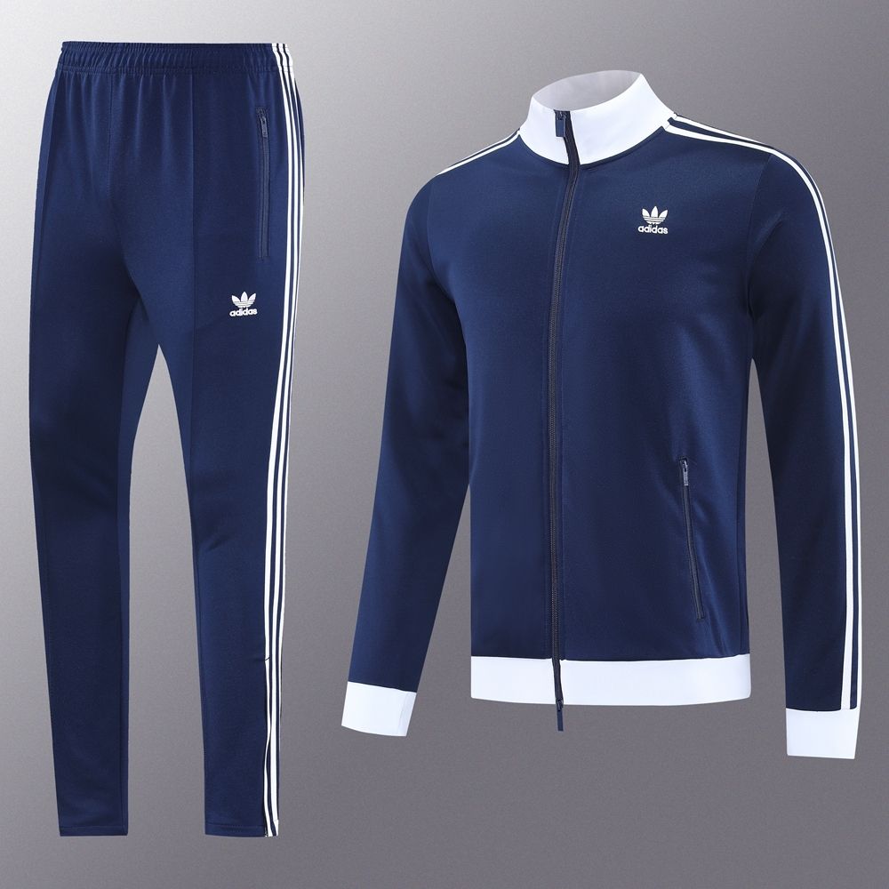 Adidas Navy and White Tracksuit Set Adidas Navy and White Tracksuit Set