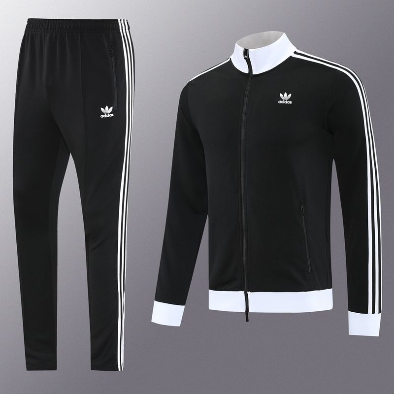 Adidas Black and White Tracksuit Set