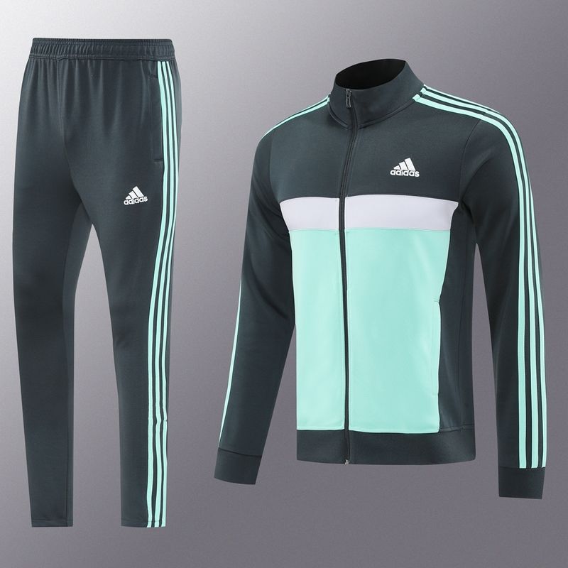 Adidas Green, Teal and White Tracksuit Set