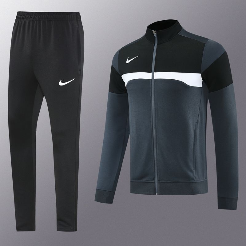 Nike Charcoal Grey, Black and White Tracksuit Set