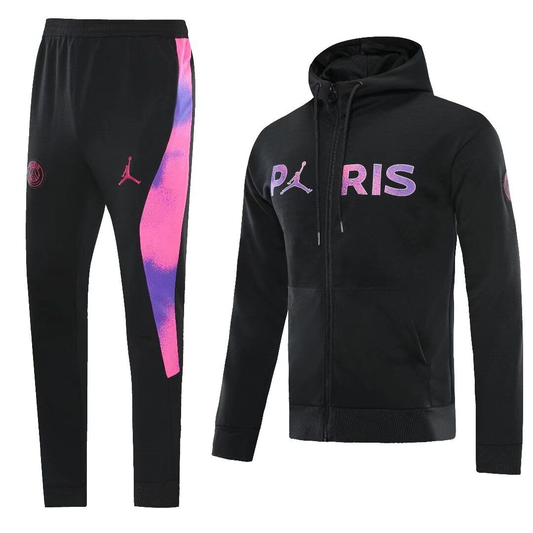 PSG Black Hooded Tracksuit Set PSG Black Hooded Tracksuit Set