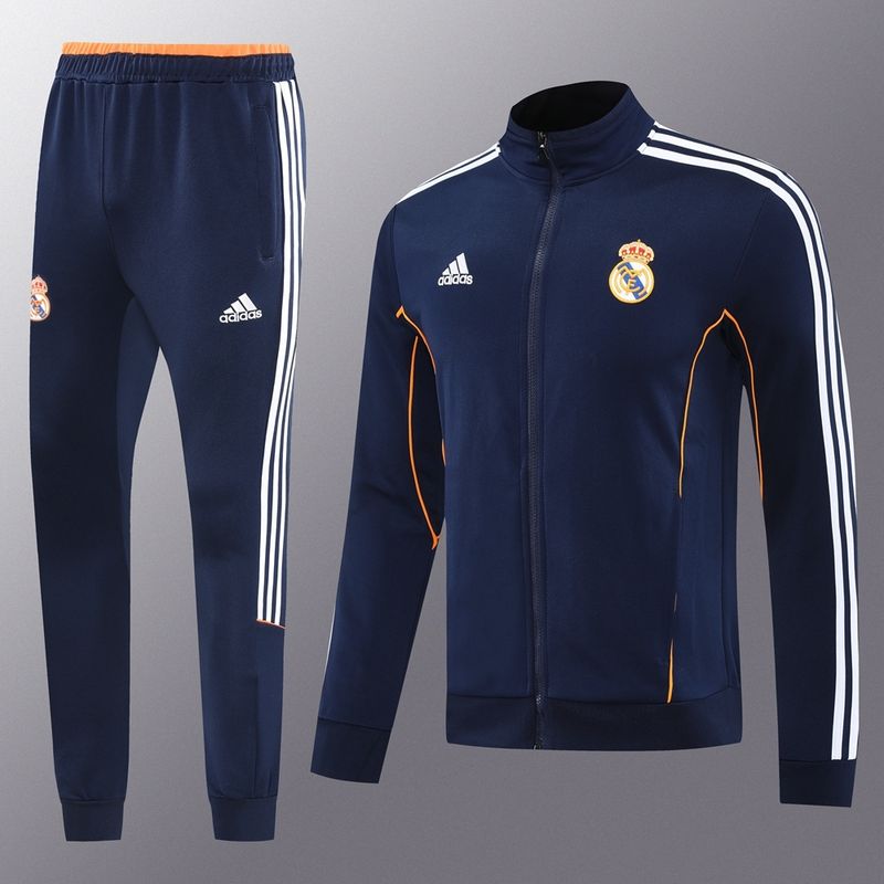 Real Madrid Navy, Orange and White Long Tracksuit Set