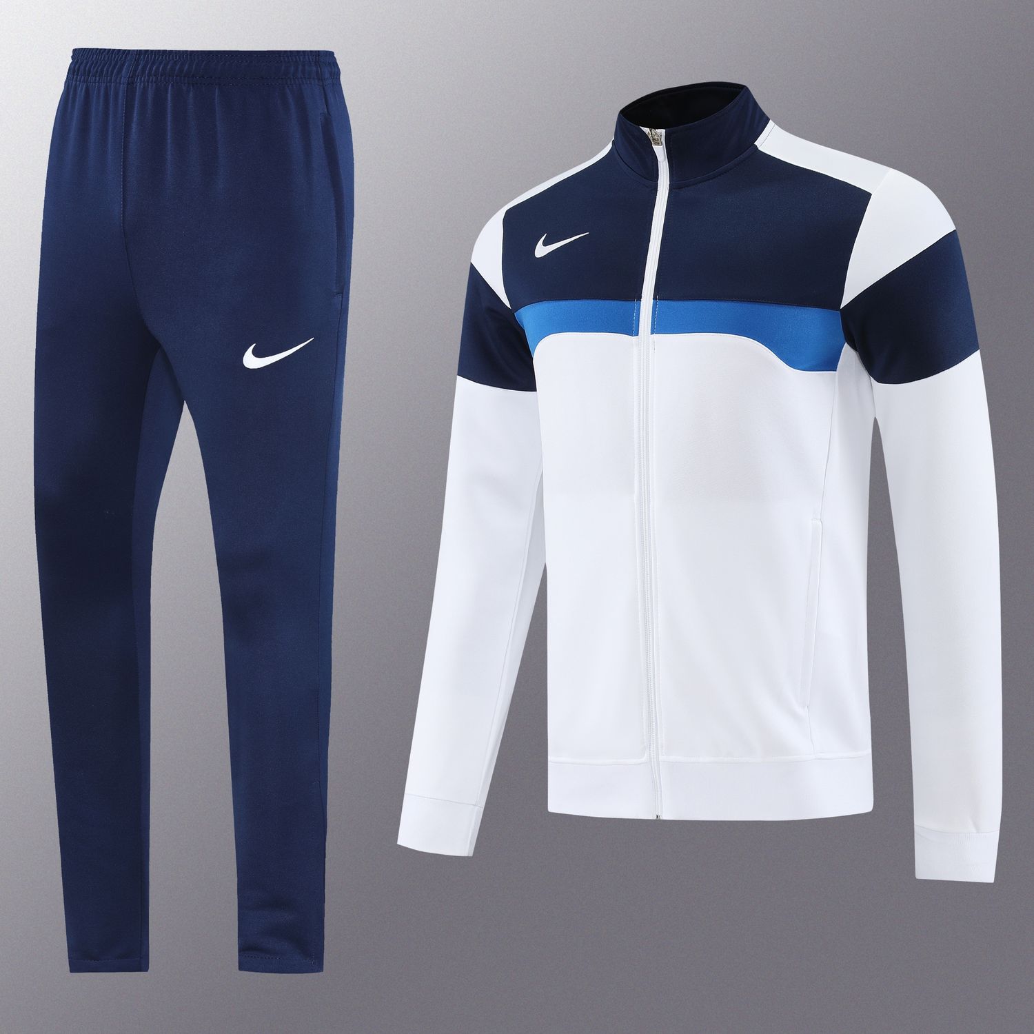 Nike White, Navy and Blue Tracksuit Set Nike White, Navy and Blue Tracksuit Set