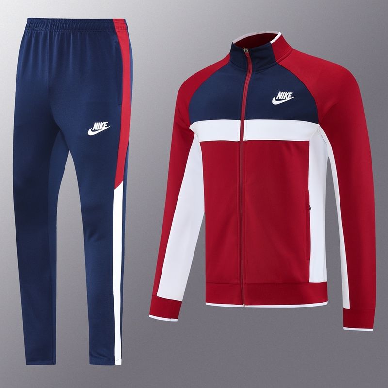 Nike Dark Red, Navy and White Tracksuit Set