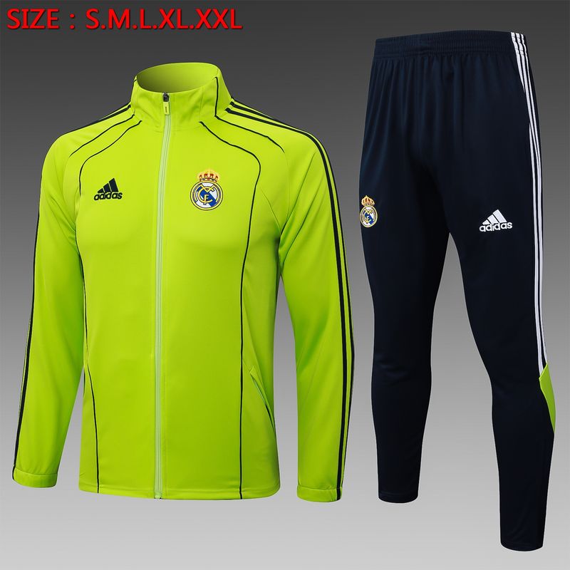 Real Madrid Green and Navy Long Tracksuit Set