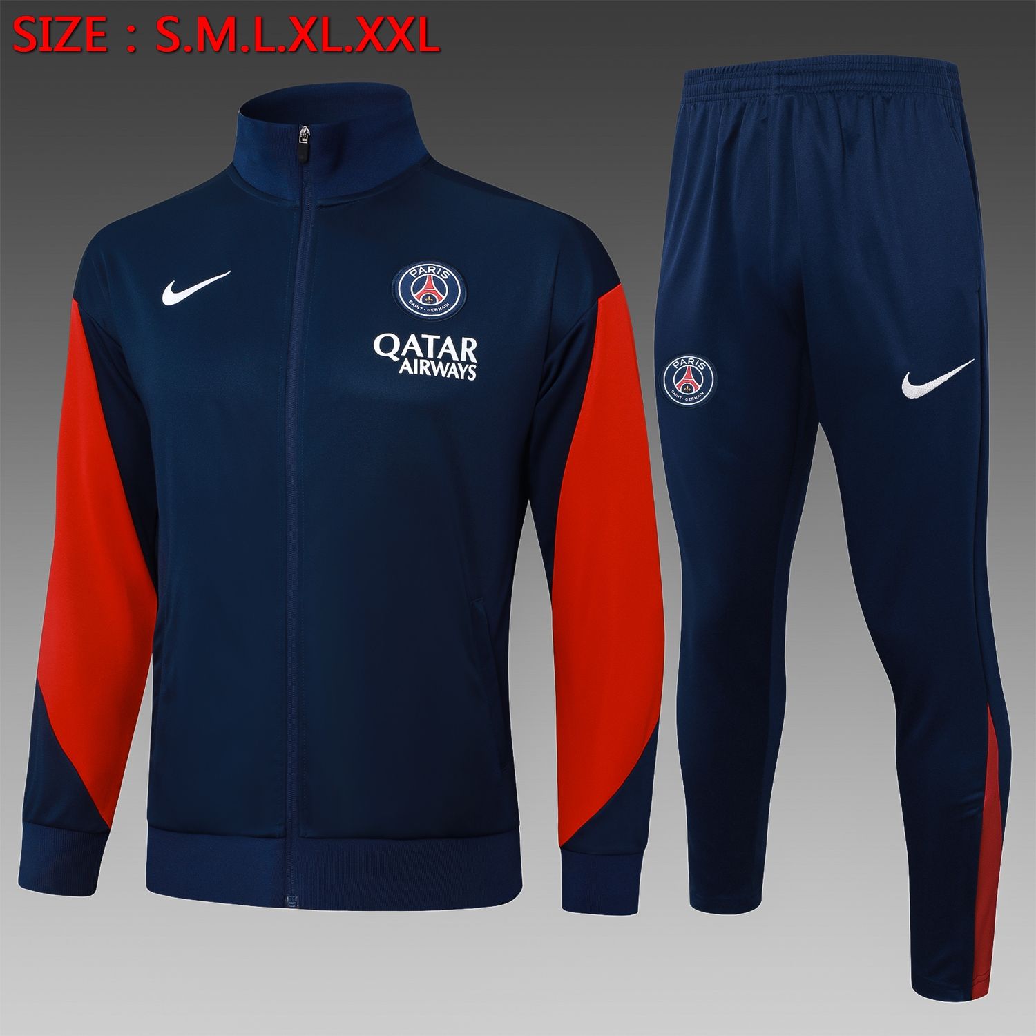 PSG Navy and Red Tracksuit Set PSG Navy and Red Tracksuit Set
