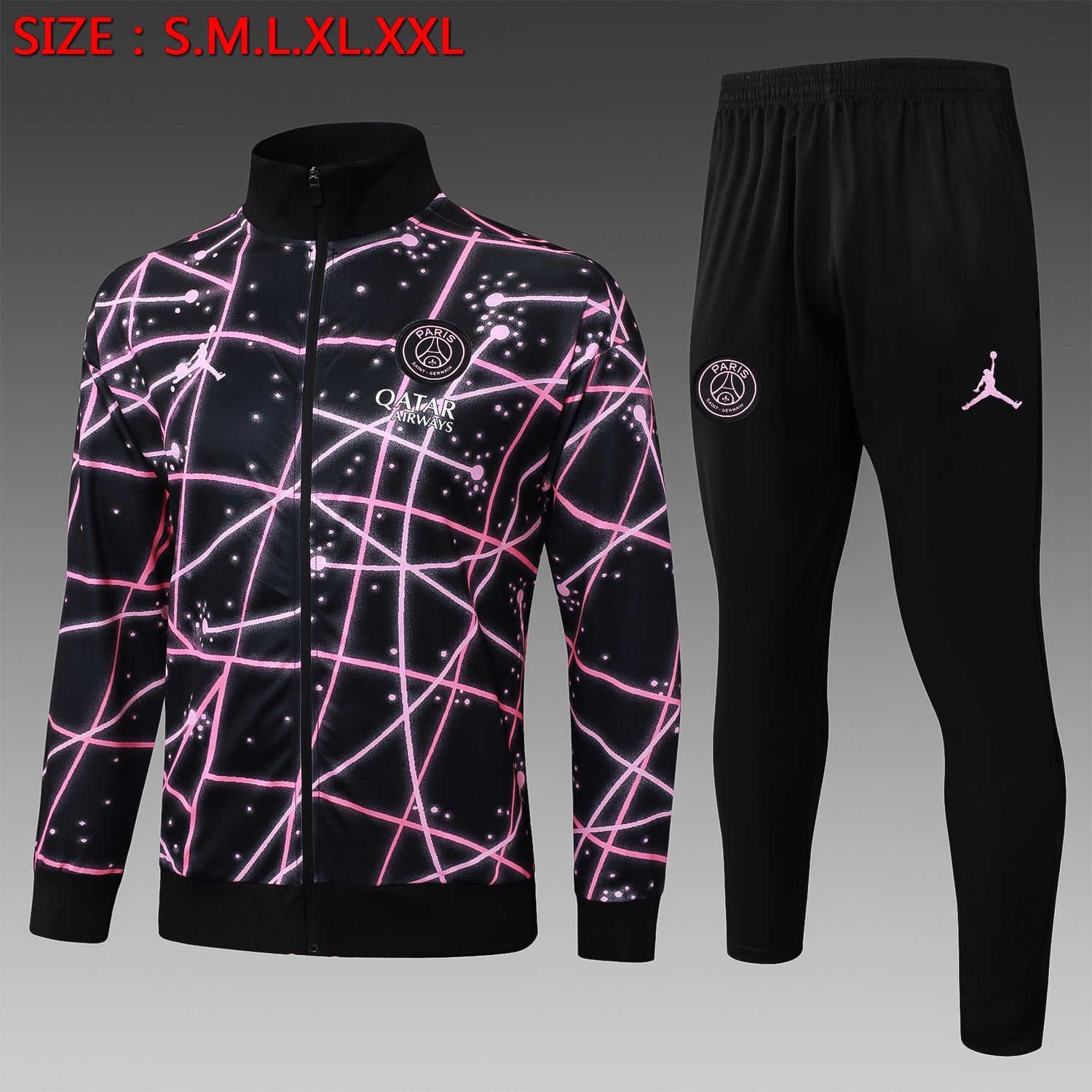 PSG Black and Pink Tracksuit Set PSG Black and Pink Tracksuit Set