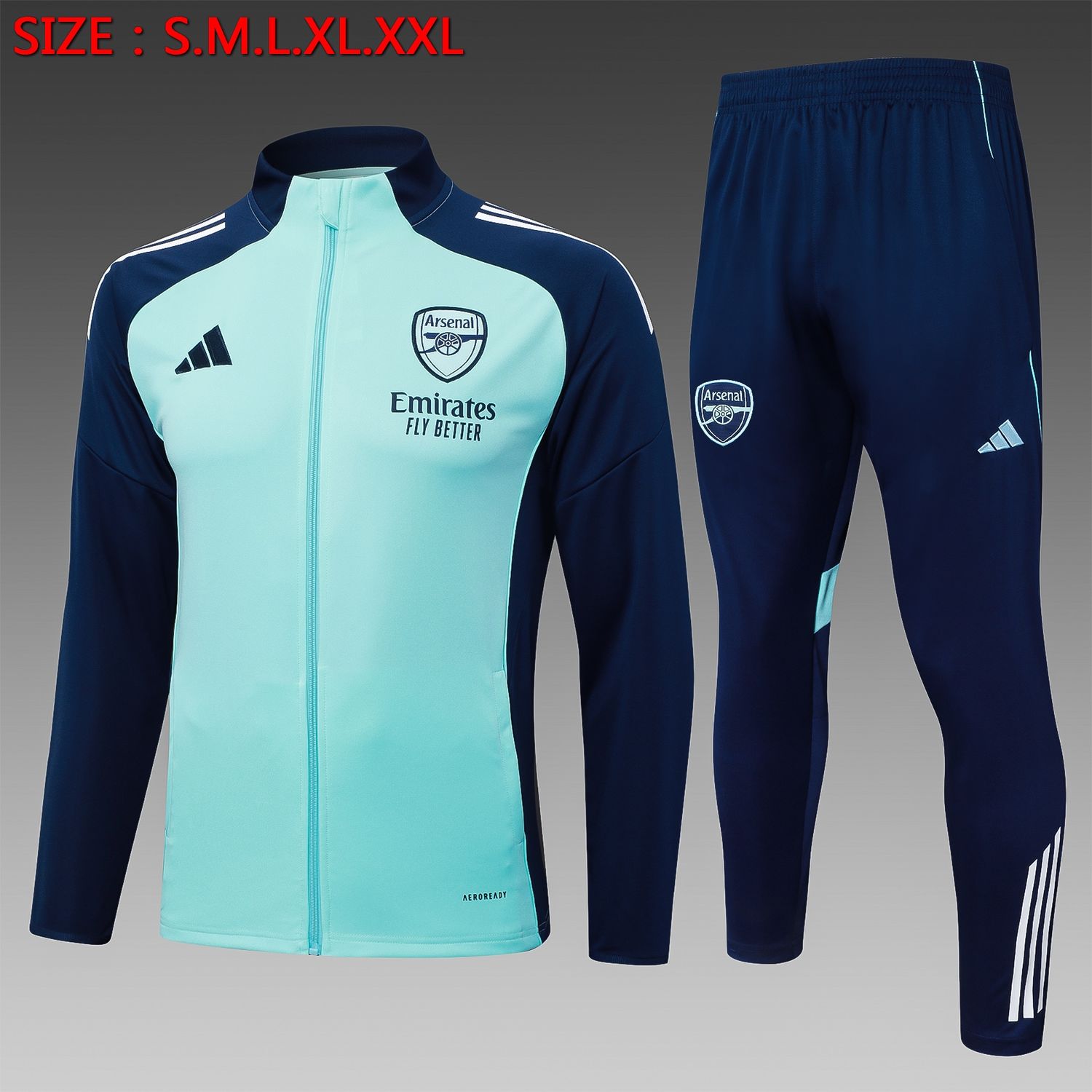 Arsenal Navy and Blue Long Tracksuit Set Arsenal Navy and Blue Long Tracksuit Set