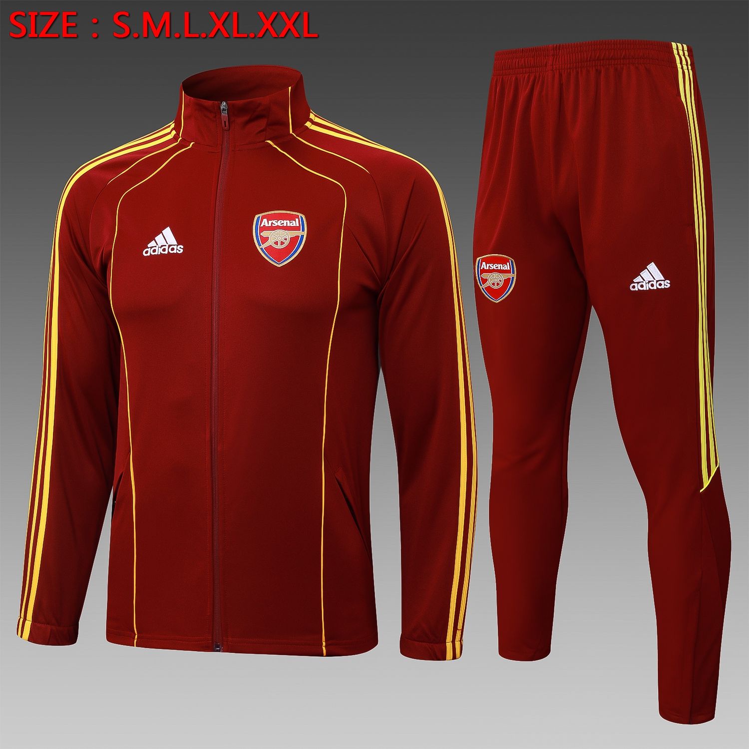 Arsenal Maroon Long Tracksuit Set Arsenal Maroon Long Tracksuit Set