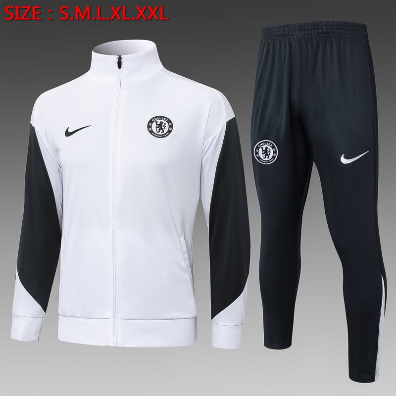 Chelsea White Long Tracksuit Set