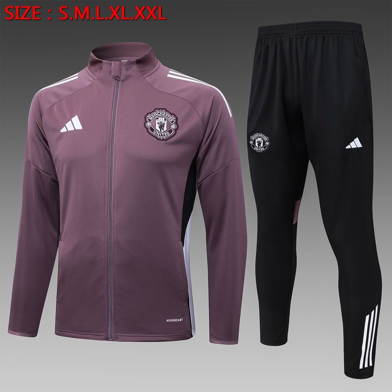 Man United Purple and Black Long Tracksuit Set