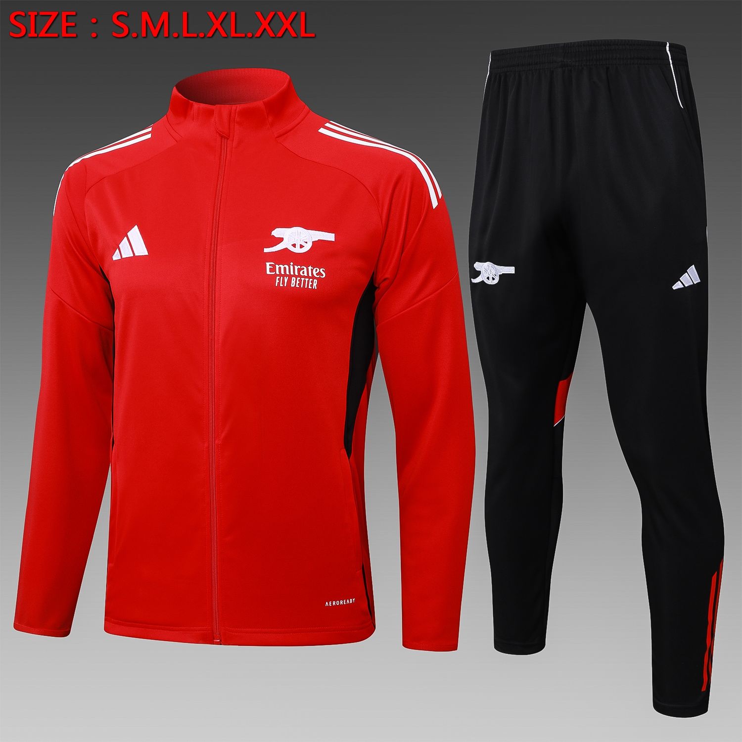 Arsenal Red and Black Long Tracksuit Set Arsenal Red and Black Long Tracksuit Set