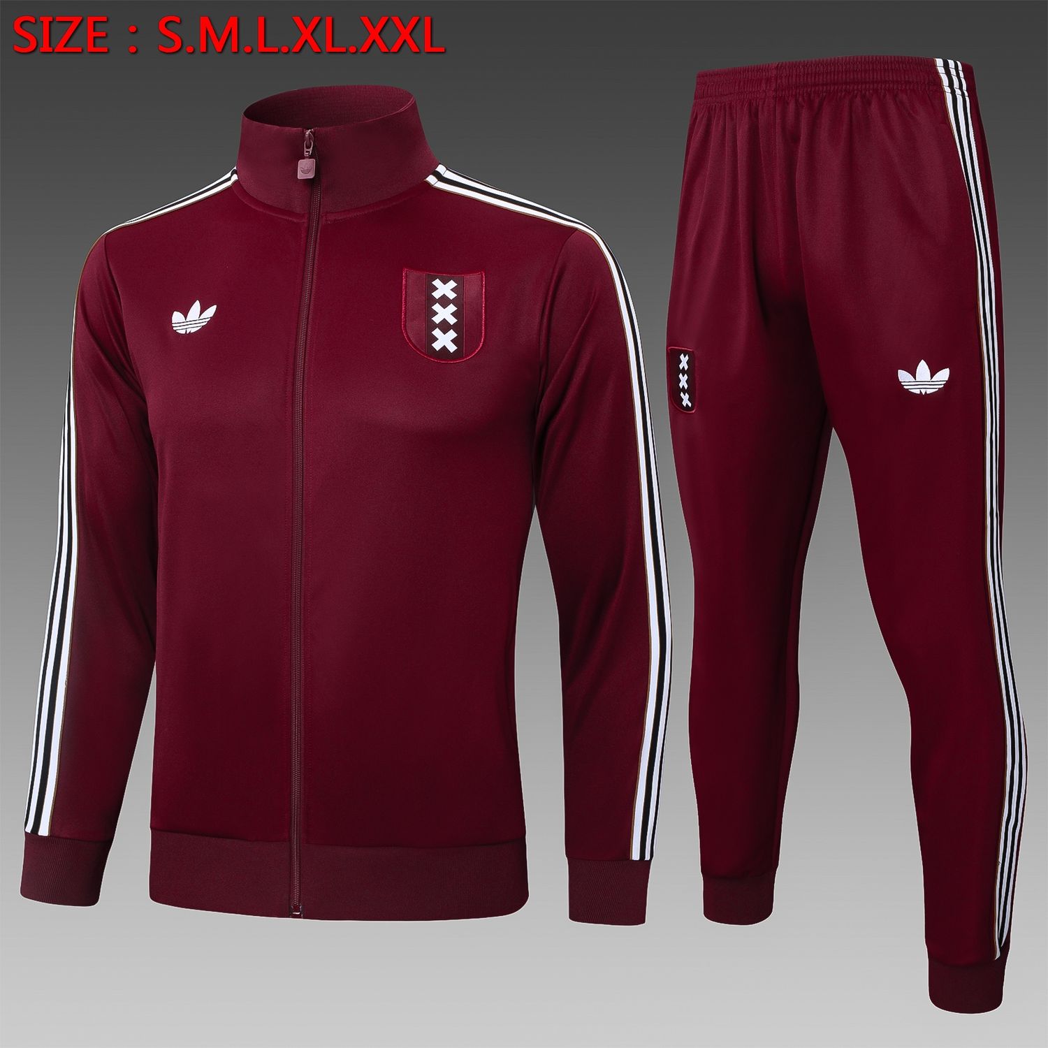 Ajax Maroon Tracksuit Set Ajax Maroon Tracksuit Set
