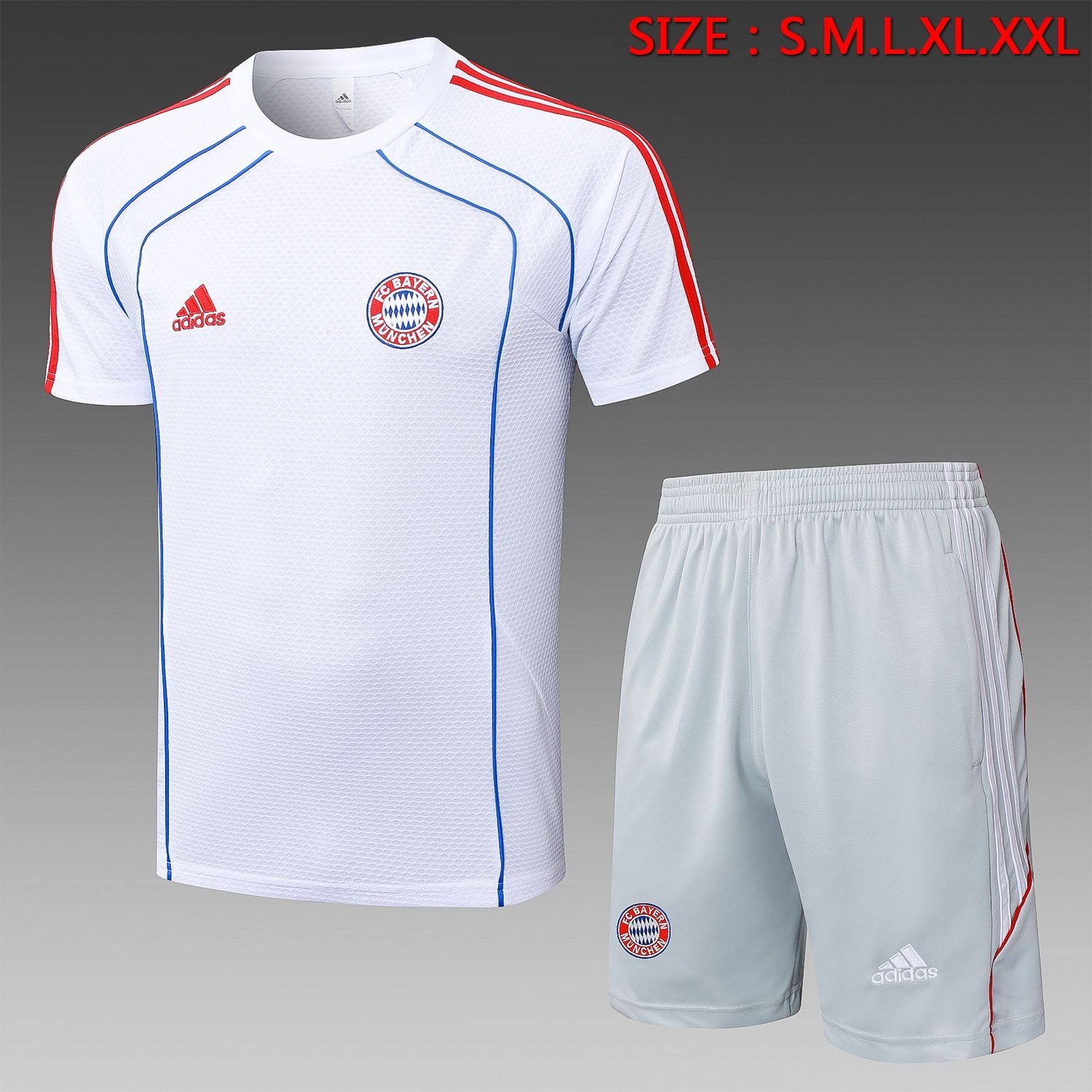 Bayern Munich White and Grey Short Training Set Bayern Munich White and Grey Short Training Set
