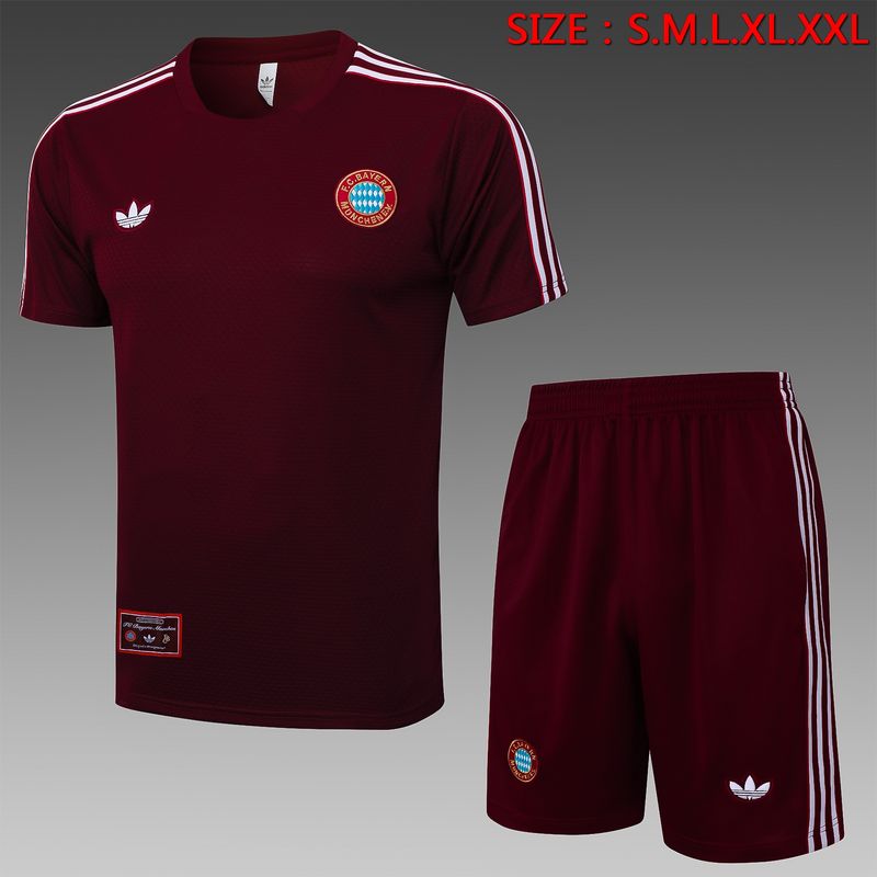 Bayern Munich Maroon and White Short Training Set