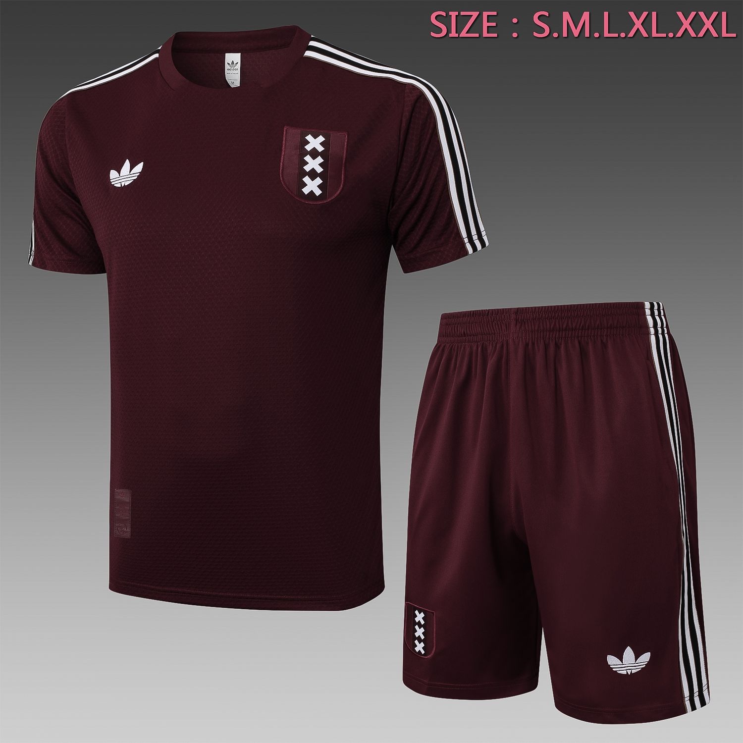 Ajax Maroon and White Short Training Set Ajax Maroon and White Short Training Set