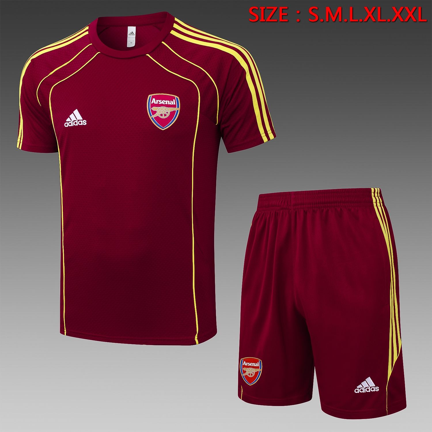 Arsenal Maroon and Yellow Training Set Arsenal Maroon and Yellow Training Set