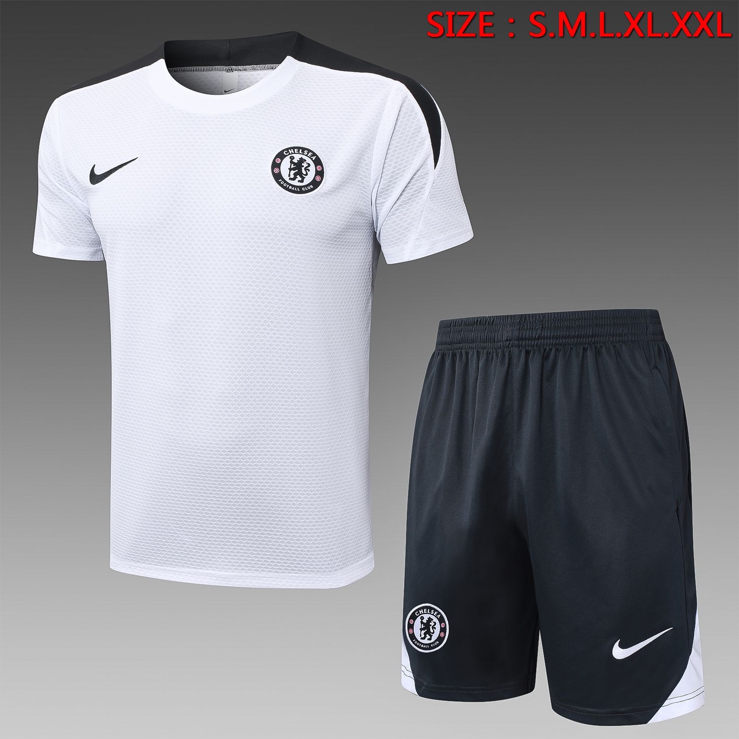 Chelsea White and Charcoal Grey Training Set Chelsea White and Charcoal Grey Training Set