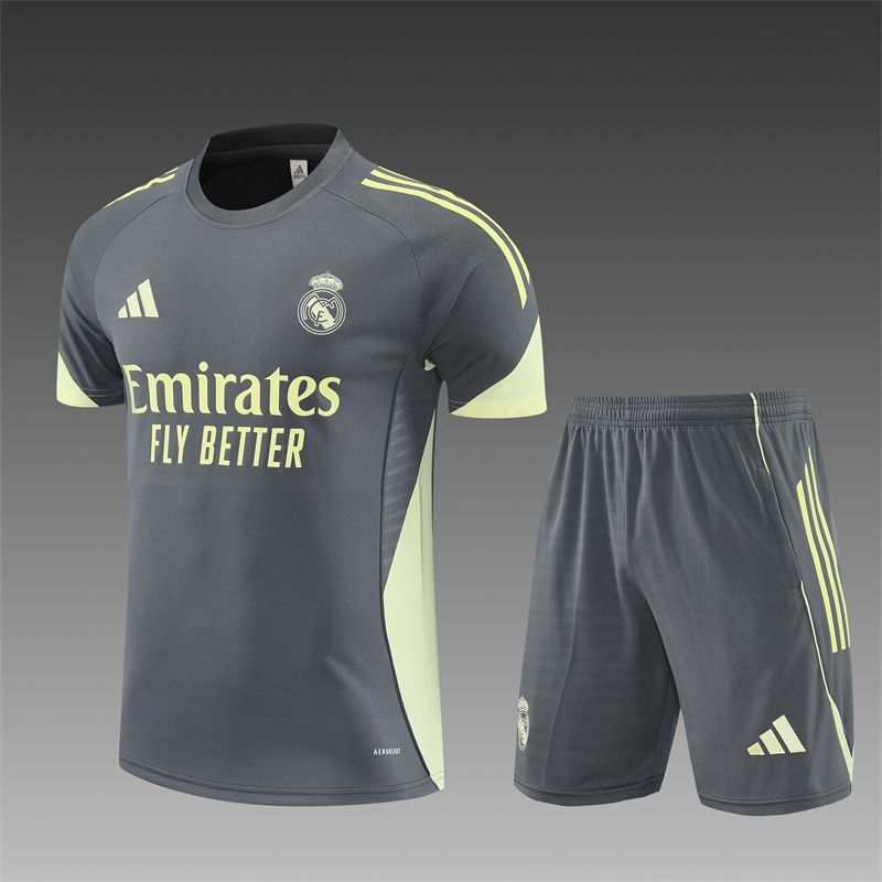 Real Madrid Charcoal Short Sleeve Training Set Real Madrid Charcoal Short Sleeve Training Set