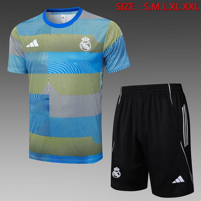 Real Madrid Shades of Blue Short Sleeve Training Set