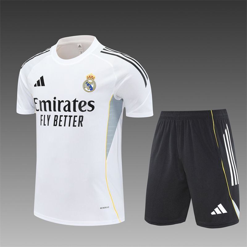 Real Madrid White Short Sleeve Training Set Real Madrid White Short Sleeve Training Set