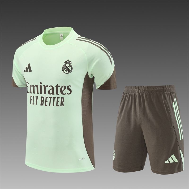 Real Madrid Mint and Mocha Short Sleeve Training Set